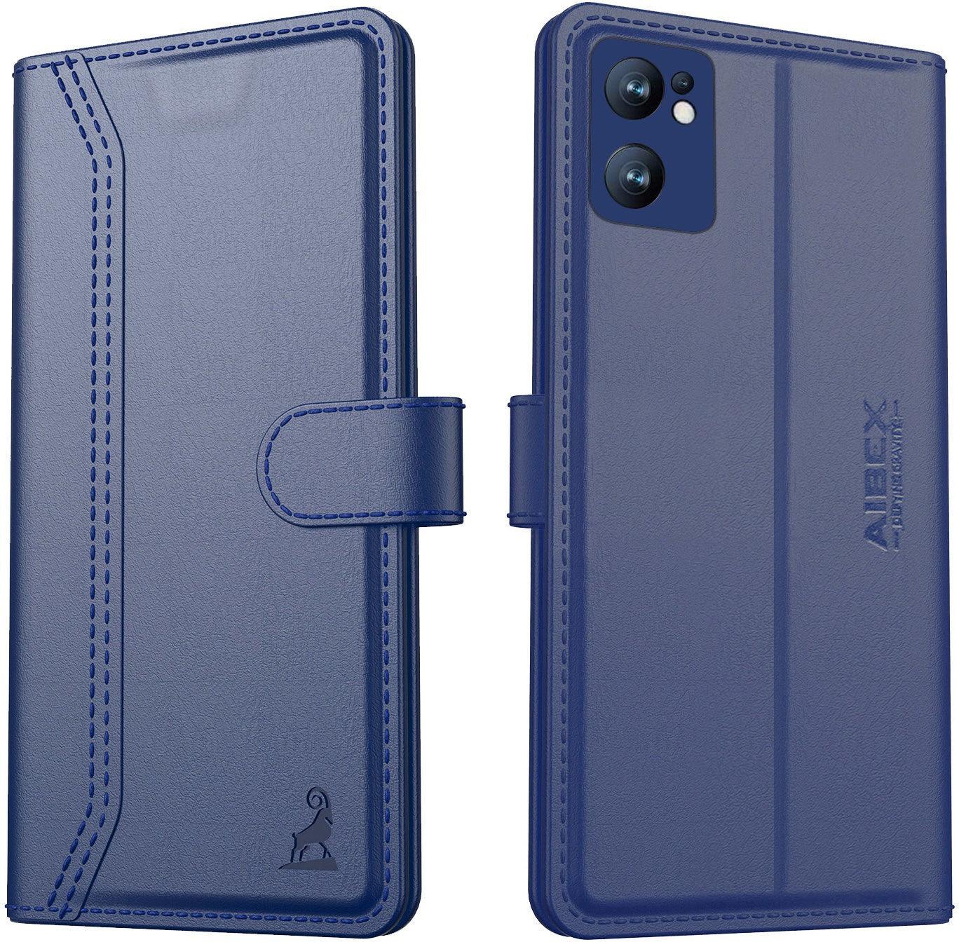 Oppo Reno 7 5G Aibex PU Leather Flip Cover Foldable Stand & Pocket Magnetic Closure - Aibex